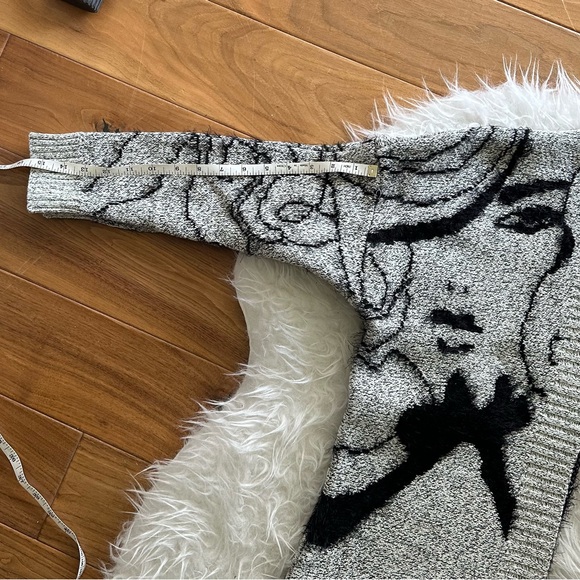 Knitted long sweater coat - Picture 10 of 11